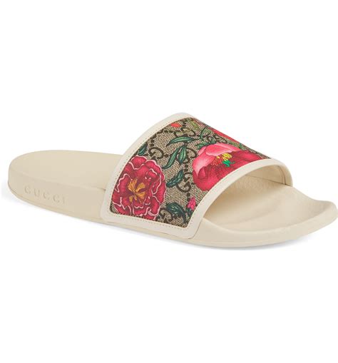 gucci fur sliders|gucci floral slides nordstrom.